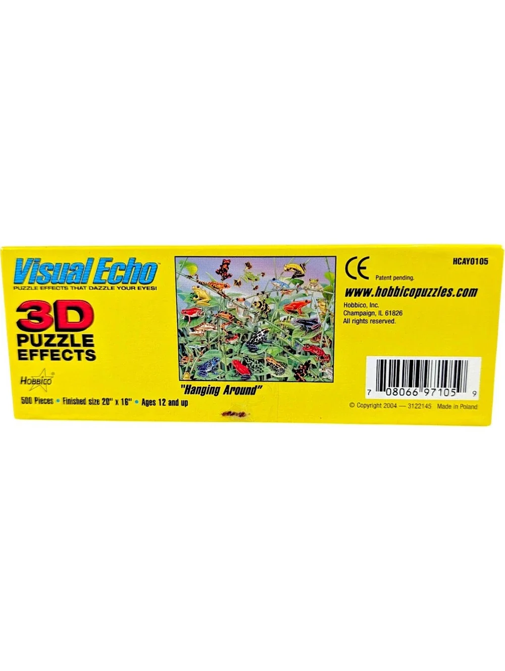Visual Echo 3D Frog Jigsaw Puzzle 'Hanging Around' 500 Piece Hobbico 20